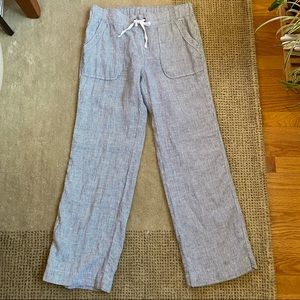 Athleta wide leg, pinstripe linen pants. Size 12